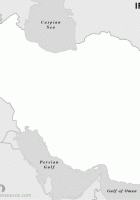 iran outline map black and white