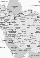 iran political map black and white