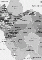 iran provinces map black and white