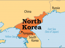 map of north korea