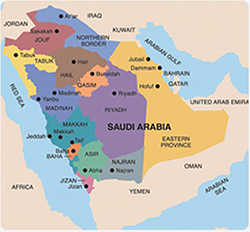 map of saudi arabia map of saudi arabia