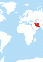 iran location map