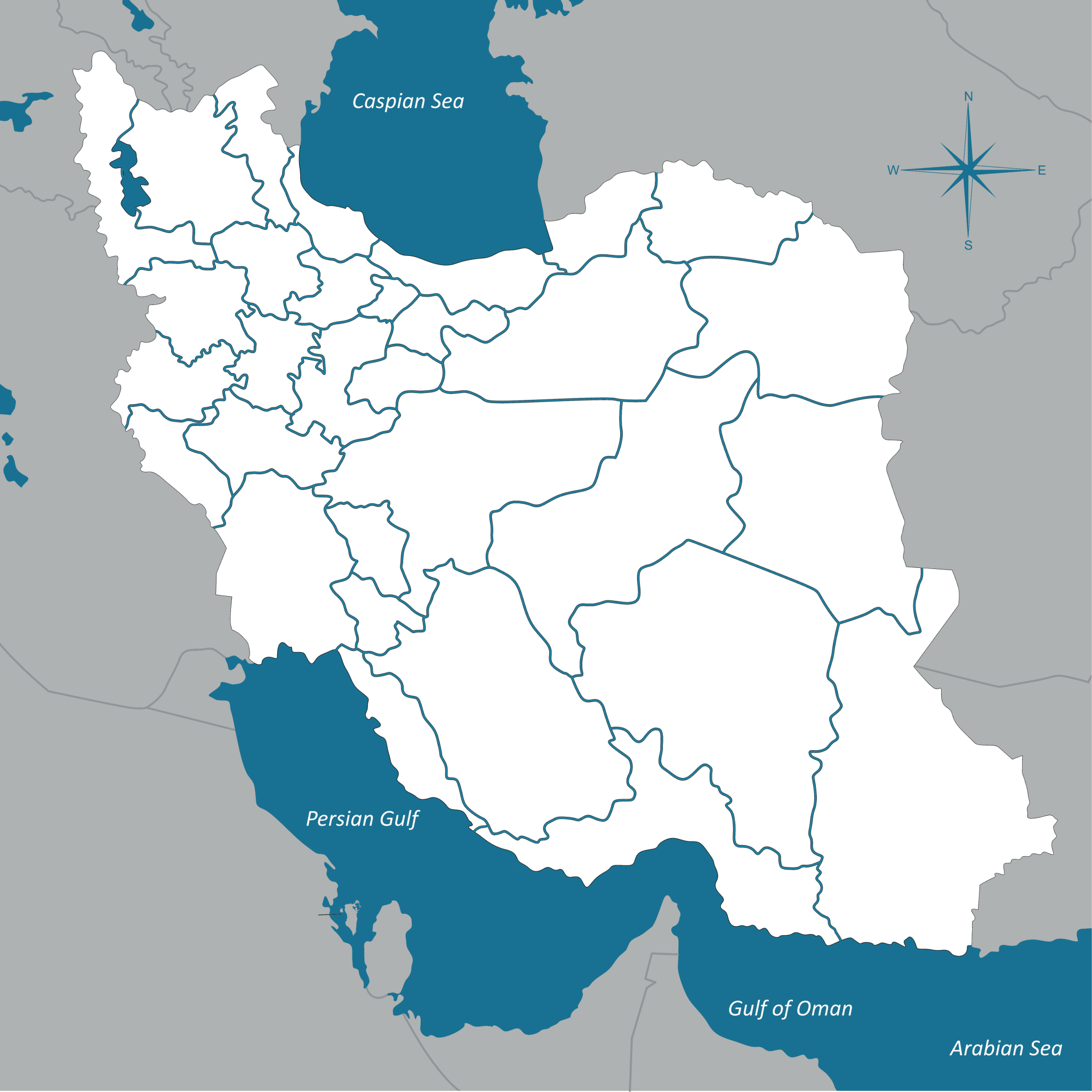 iran map blank - Map Pictures