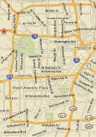 road map of houston