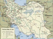 map iran