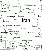 iran map black and white