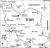 iran map black and white