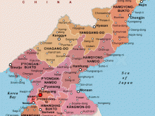 north korea political map