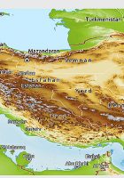 physical panoramic map of iran