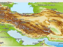 Physical Map of iran