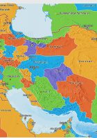 political 3d map of iran