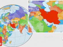 political location map of iran