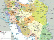 Political Map Of Iran