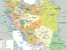 political map of Iran