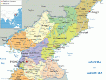 political map of North Kore