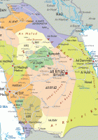 political map of Saudi Arabia