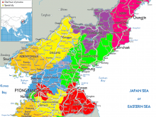political map of North Kore