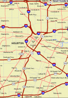 road map of houston tx usa