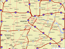 road map of houston tx usa
