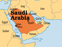 map of saudi arabia