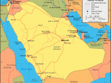 map of saudi arabia