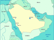 map of saudi arabia