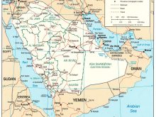 political map of Saudi Arabia