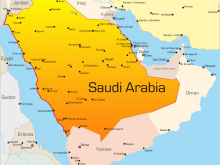 map of saudi arabia