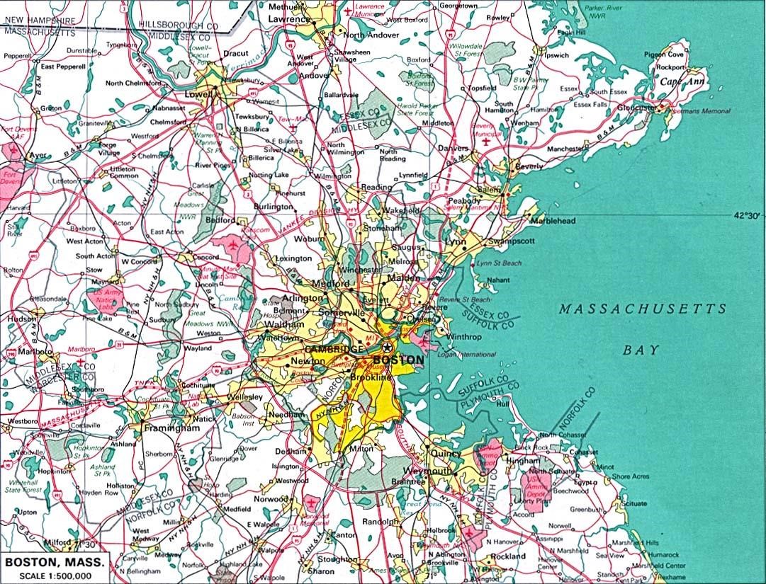 map of boston map of boston