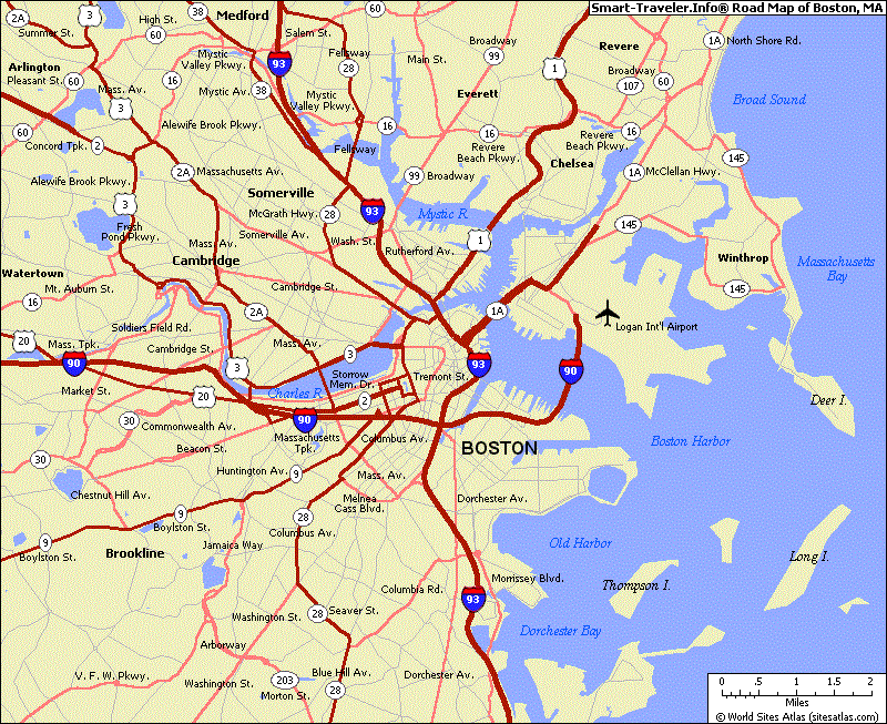 map of boston - Map Pictures.