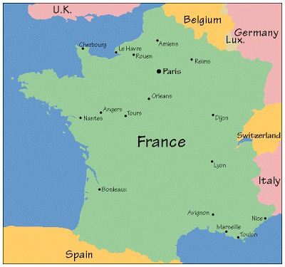 map of france map of france