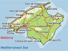 Map of Majorca