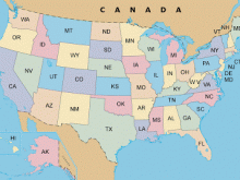 usa map political