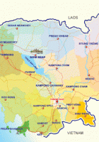 map of cambodia