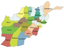Mapa de AfganistC3A1n Politico