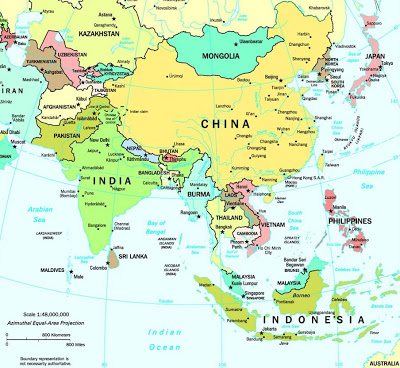 map of asia map of asia