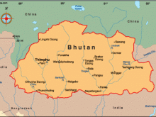 Map of Bhutan