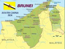 map of Brunei