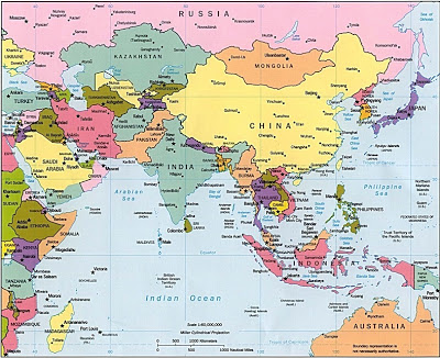 map of asia map of asia