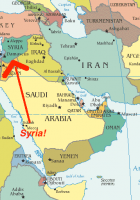 map of syria and Surrounding Countries