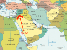 map of syria and Surrounding Countries
