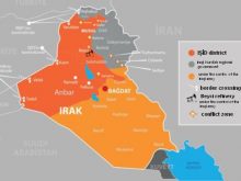 War map of Iraq and Kurdish regional government