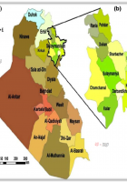 map of the Sulaymaniyah province where the filed study was