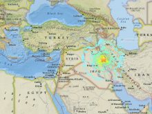 Sulaymaniyah earthquake map
