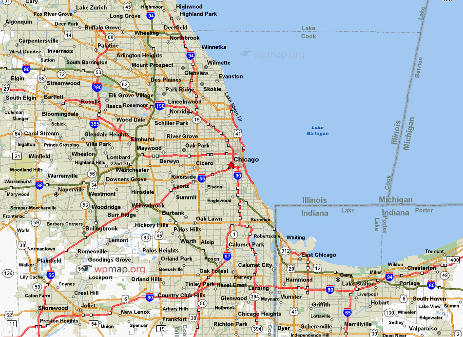 Chicago suburbs south of map Chicago Southland
